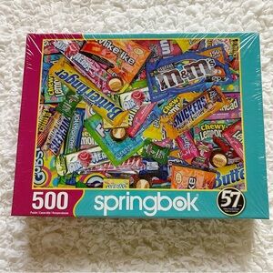 Springbok 500-Piece Candy Collage Jigsaw Puzzle - Colorful